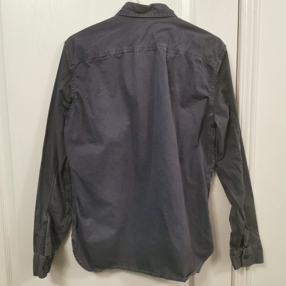 Men's Button Down Long Sleeve Casual Shirt with Chest Pockets - Picture 4 of 4